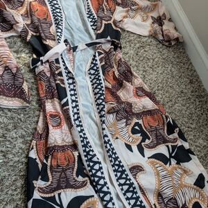 Elegant Multicolor Patterned Dress